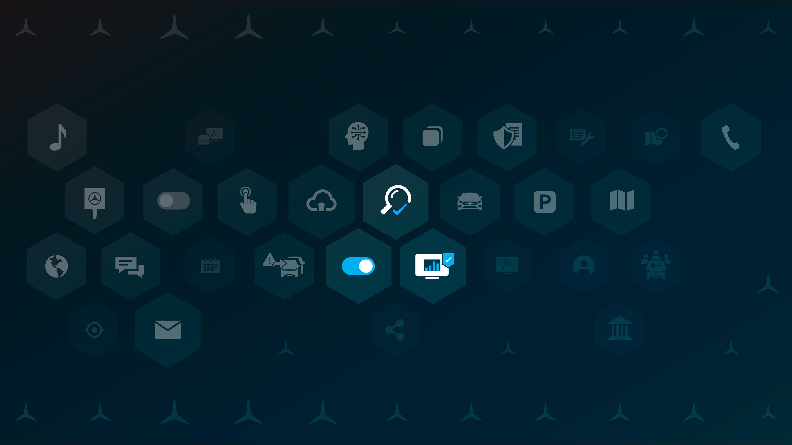 Mercedes-Benz Österreich Datenschutz Datensicherheit Icons von Mercedes-Benz Österreich.