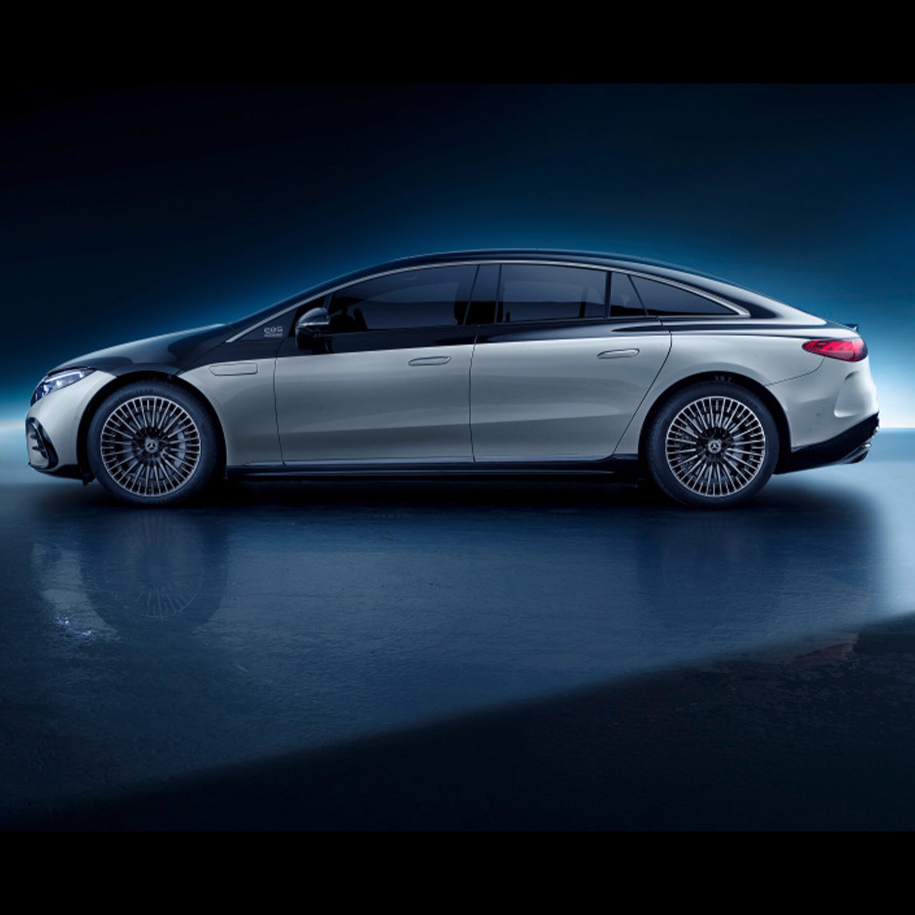 EQS | Mercedes-EQ Seitenansicht des EQS von Mercedes-EQ